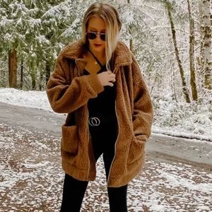 Teddy Bear Jacket oversized small